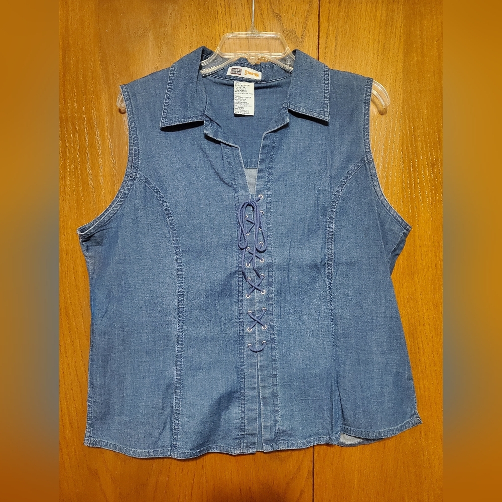 Faded glory denim vest